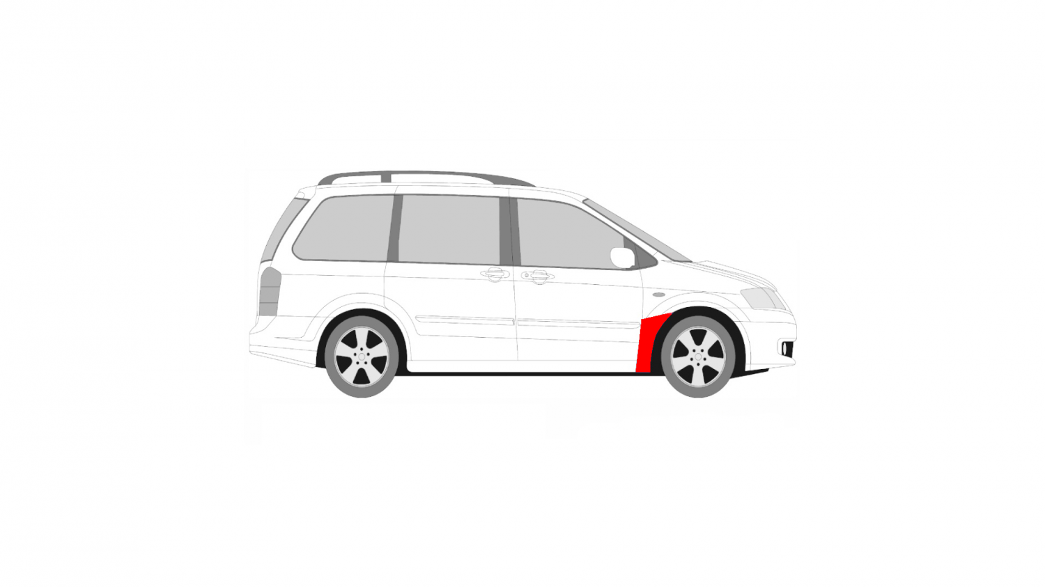 MAZDA MPV 99-06 PRAVÝ PREDNÝ BLATNÍK