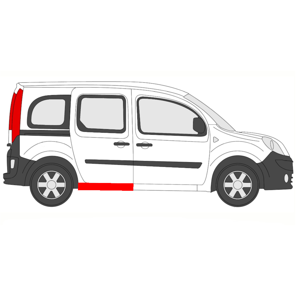 RENAULT KANGOO 13-20 TOLÓAJTÓ KÜSZÖB