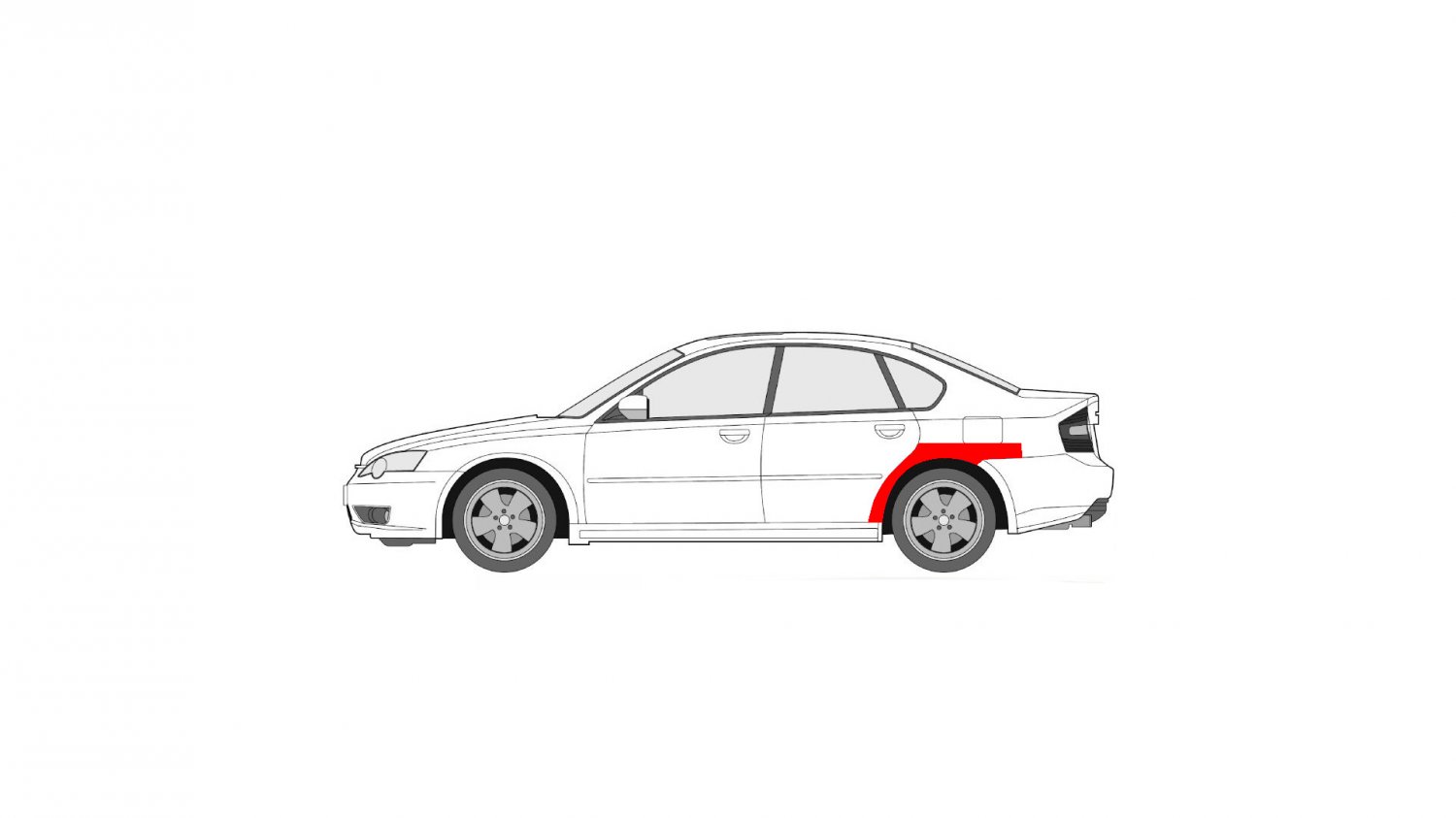 SUBARU LEGACY 04-09 FENDER COVER LEFT