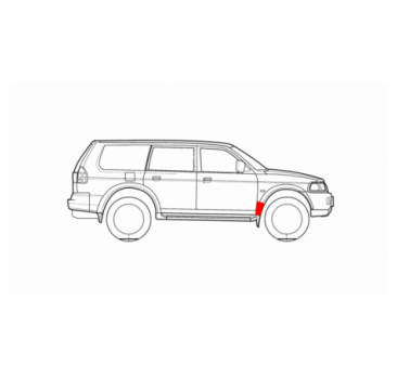 MITSUBISHI PAJERO SPORT 96-08 FRONT RIGHT FENDER LOWER PART