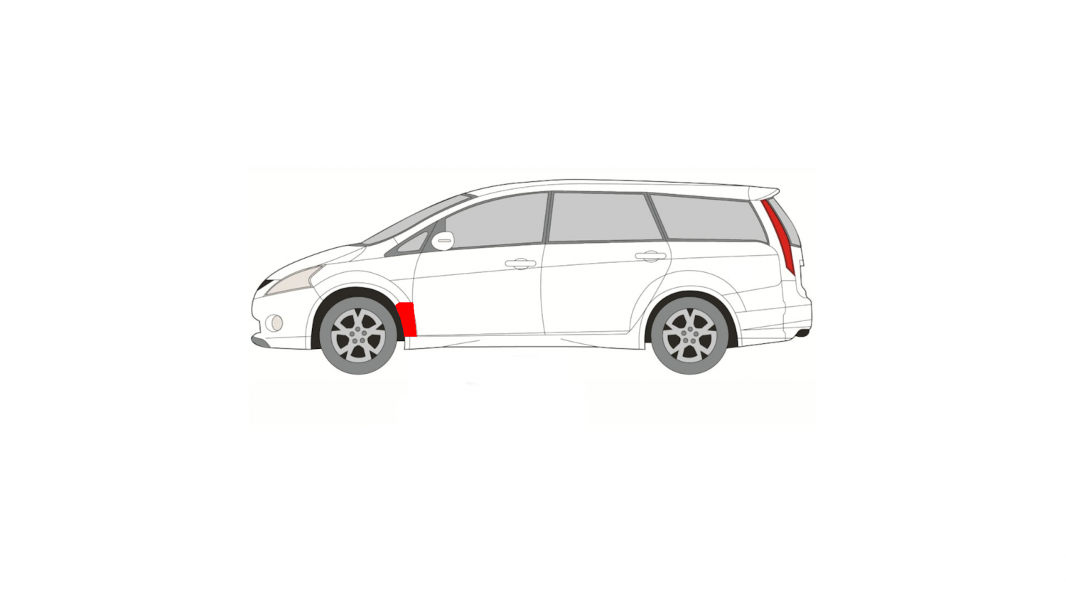 MITSUBISHI GRANDIS 04-11 ĽAVÝ PREDNÝ BLATNÍK