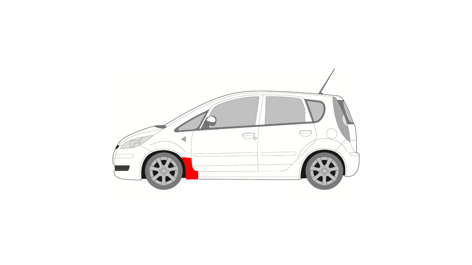 MITSUBISHI COLT 04-08, 08-13 ĽAVÝ PREDNÝ BLATNÍK MITSUBISHI COLT 04-08, 08-13 ĽAVÝ PREDNÝ BLATNÍK