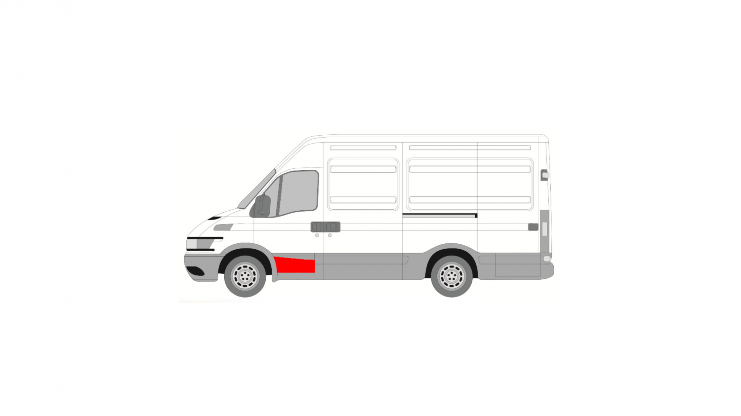 IVECO DAILY 00-12 BAL ELSŐ AJTÓLÉPCSŐ