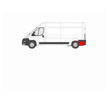 FIAT DUCATO 06- REAR FENDER BEHIND THE WHEELHOUSE LEFT