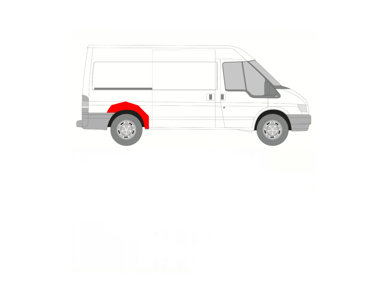 FORD TRANSIT 00-13 REAR RIGHT FENDER FORD TRANSIT 00-13 REAR RIGHT FENDER