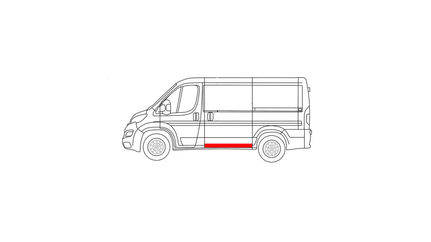 LEFT SIDE LOW DOOR SILL FIAT DUCATO 94-05, 02-06