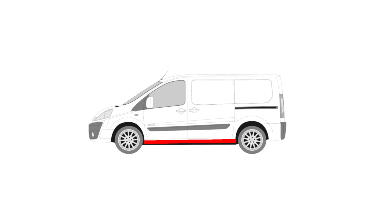 FIAT SCUDO 07-16 LEFT DOOR SILL / DOOR SILL REPAIR COVER FIAT SCUDO 07-16 LEFT DOOR SILL / DOOR SILL REPAIR COVER