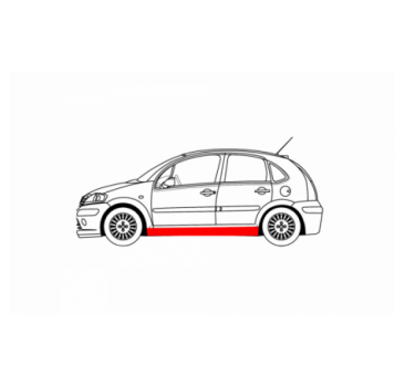 CITROEN C3 02-10 KOMPLETNÁ OPRAVA PRAVEJ BOČNEJ ČASTI