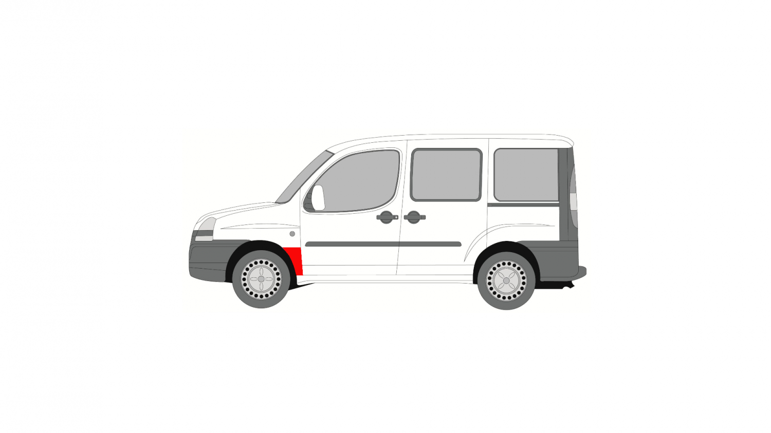 FIAT DOBLO 01-10 ĽAVÝ PREDNÝ BLATNÍK