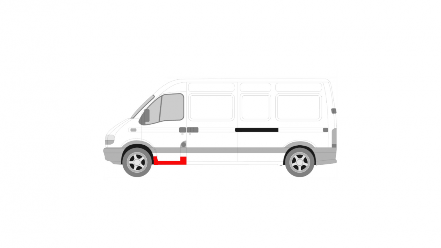 RENAULT MASTER 98-10 BAL ELSŐ AJTÓKÜSZÖB