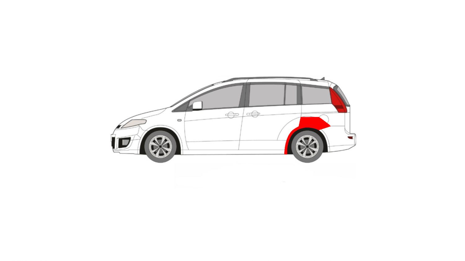 MAZDA 5 (CR19) 05-10 BAL HÁTSÓ SÁRVÉDŐ