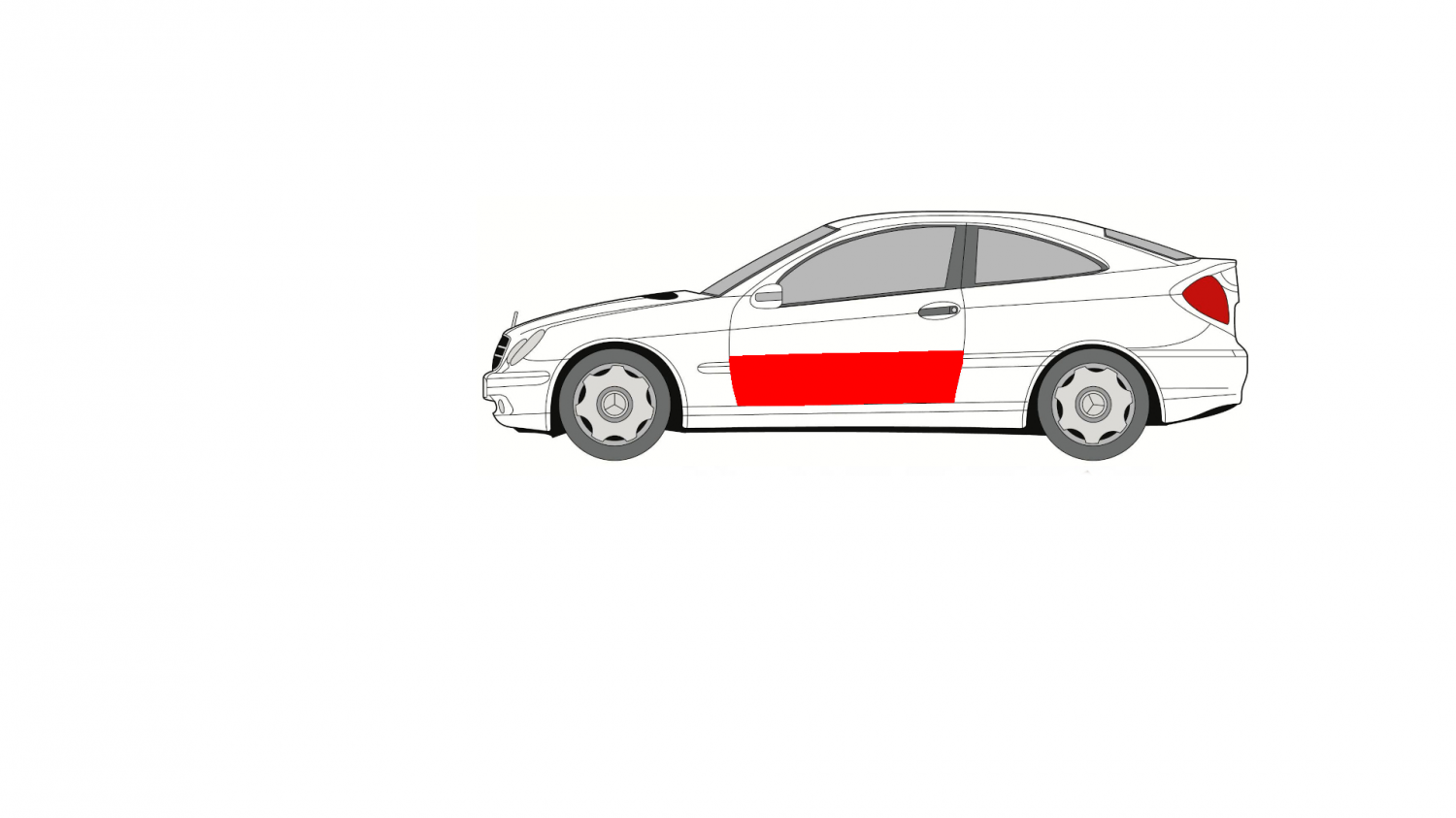 MERCEDES CL 203 JOBB OLDALI AJTÓBORÍTÓ JAVÍTÓKÉSZLET