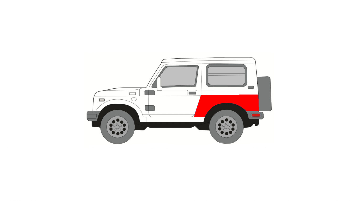 SUZUKI SAMURAI 81- BAL HÁTSÓ SÁRVÉDŐ
