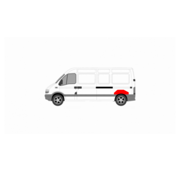 RENAULT MASTER 98- OPRAVNÁ SADA ĽAVÉHO ZADNÉHO BLATNÍKA, HORNÁ ČASŤ