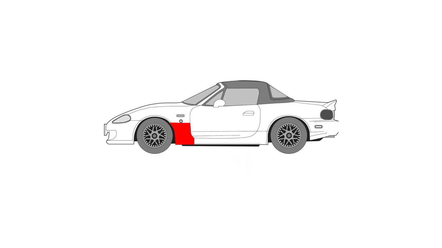 MAZDA MX-5 98-05 BAL ELSŐ SÁRVÉDŐ JAVÍTÓKÉSZLET MAZDA MX-5 98-05 BAL ELSŐ SÁRVÉDŐ JAVÍTÓKÉSZLET