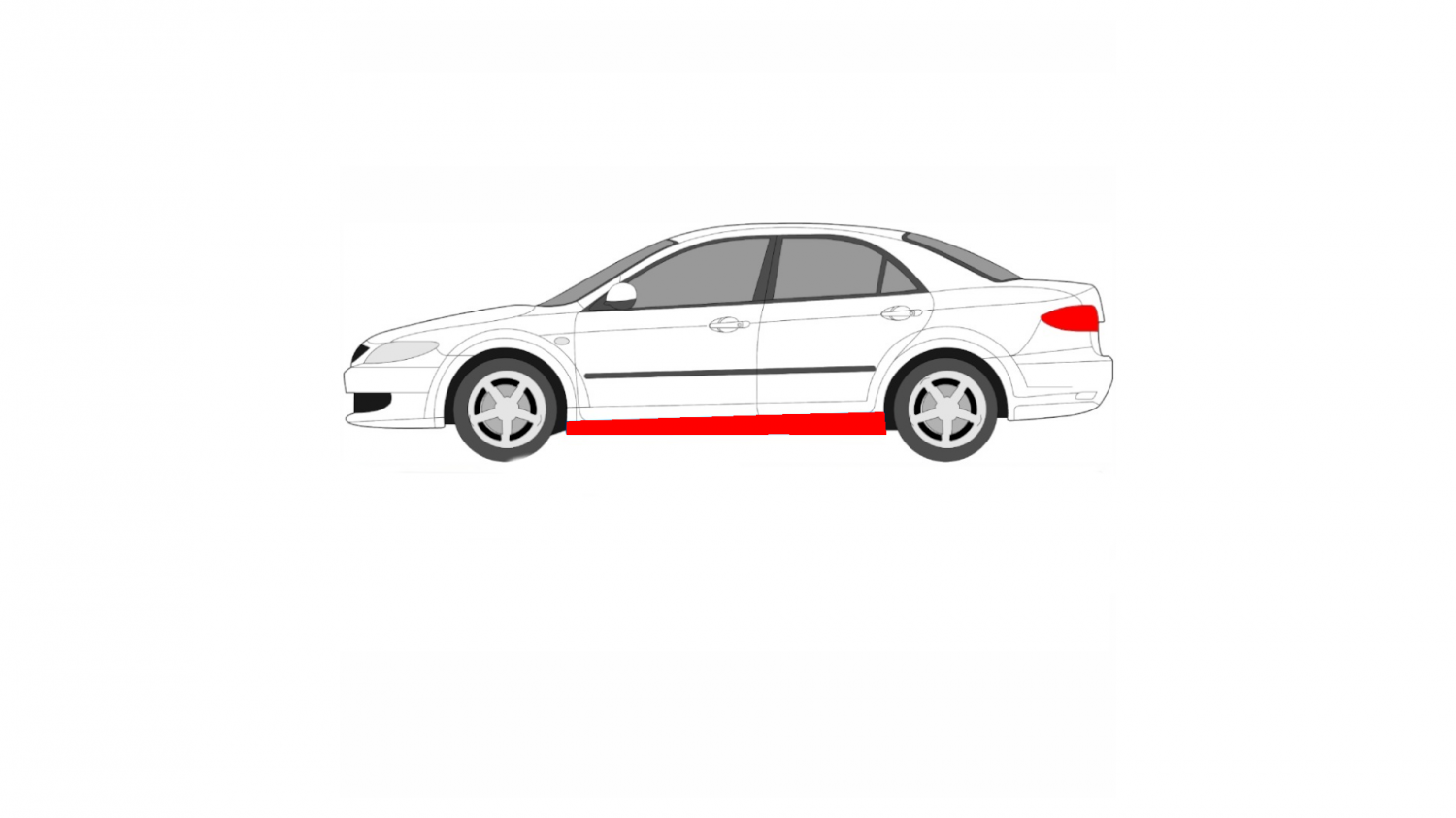 OPRAVNÁ SADA ĽAVÝCH DVERÍ MAZDA 6 02-07