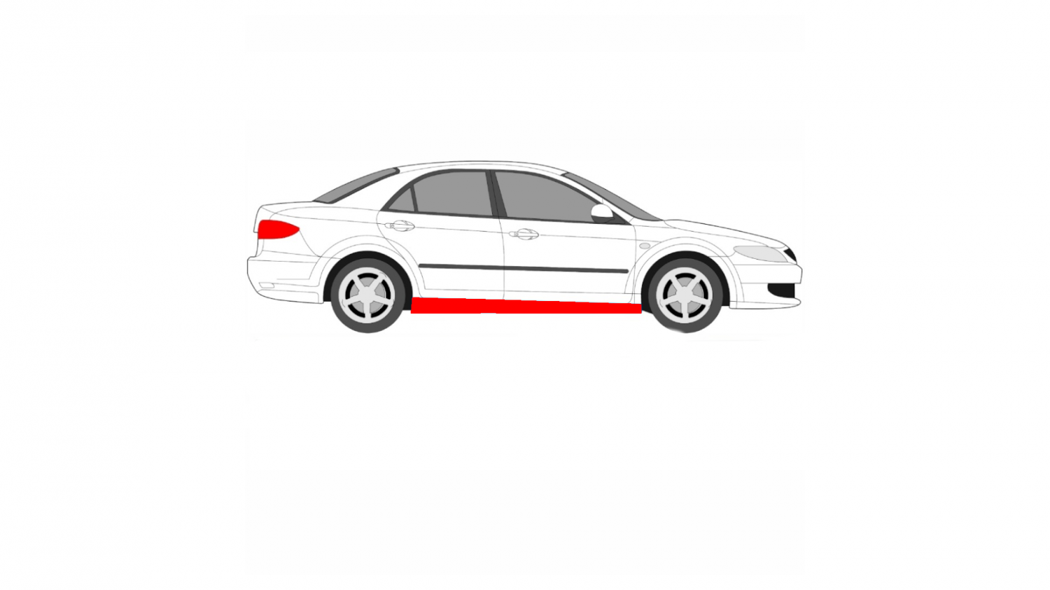 MAZDA 6 02-07 JOBB KÜSZÖB JAVÍTÁS MAZDA 6 02-07 JOBB KÜSZÖB JAVÍTÁS