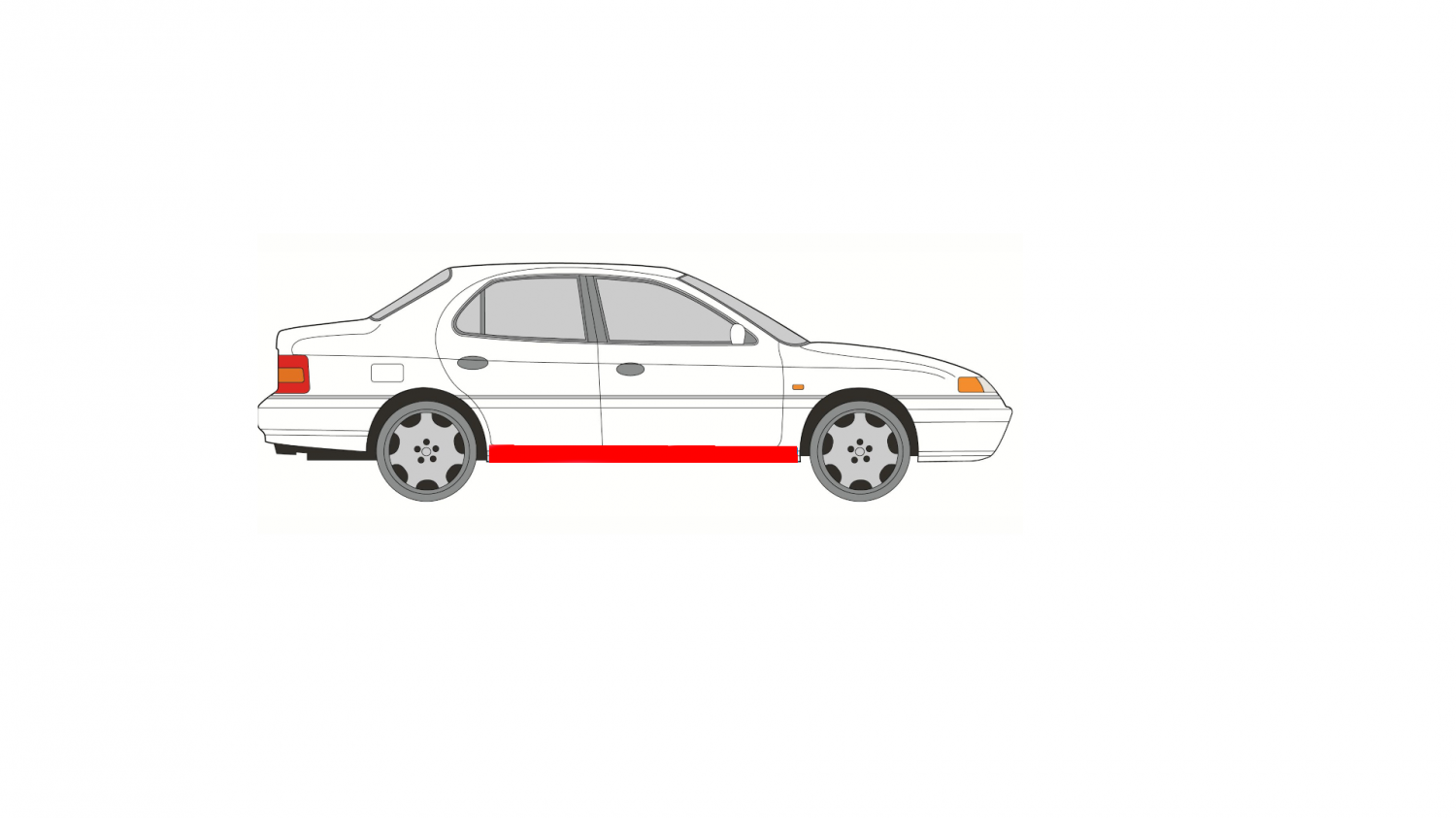 THRESHOLD / THRESHOLD REPAIR HYUNDAI LANTRA 90-95