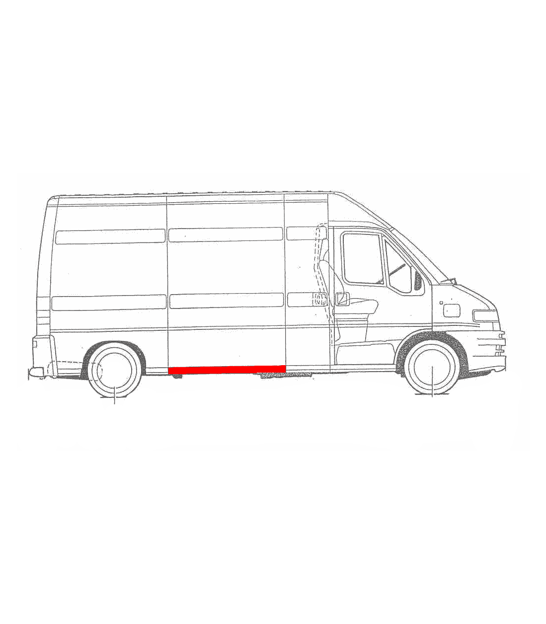 SLIDING SIDE DOOR THRESHOLD FIAT DUCATO 94-06