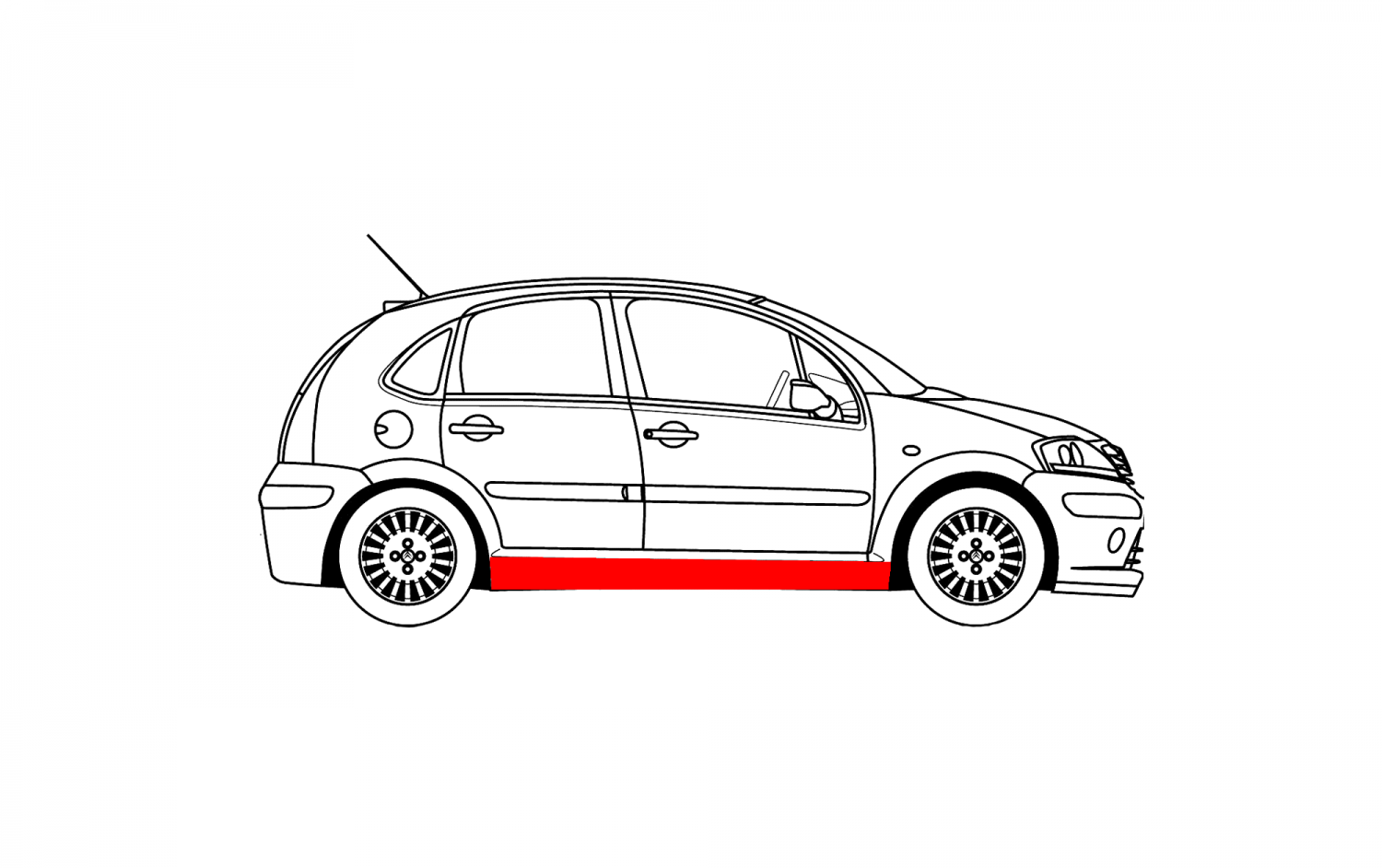 KÜSZÖB / KÜSZÖB JAVÍTÁS CITROEN C3 10-16 KÜSZÖB / KÜSZÖB JAVÍTÁS CITROEN C3 10-16