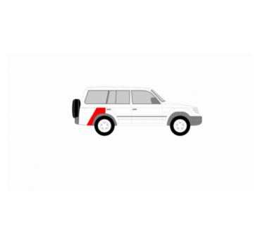 MITSUBISHI PAJERO 91-01 FENDER REPAIR COVER LEFT (REAR PART)