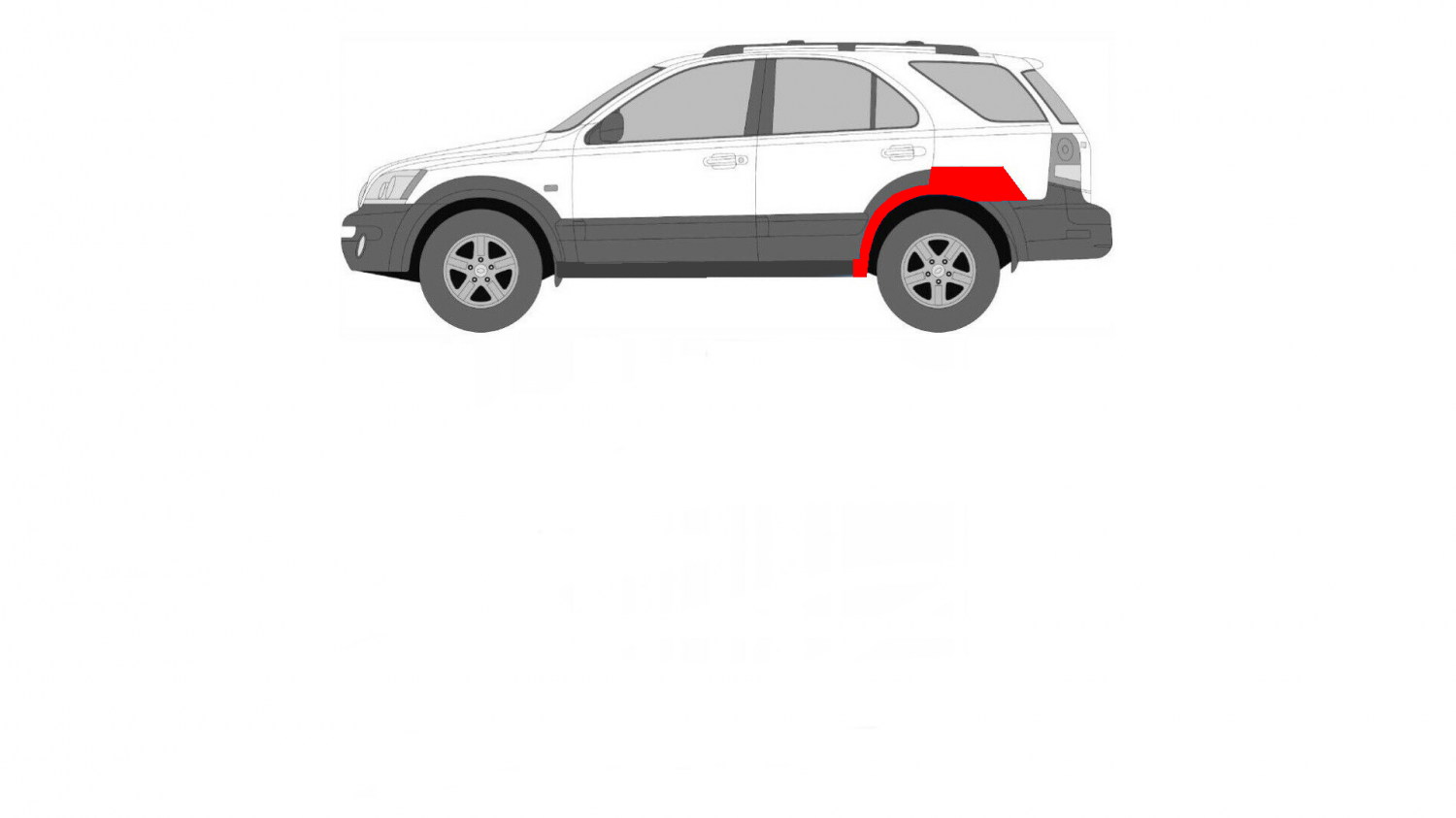 KIA SORENTO 02-09 BAL HÁTSÓ SÁRVÉDŐ JAVÍTÁS