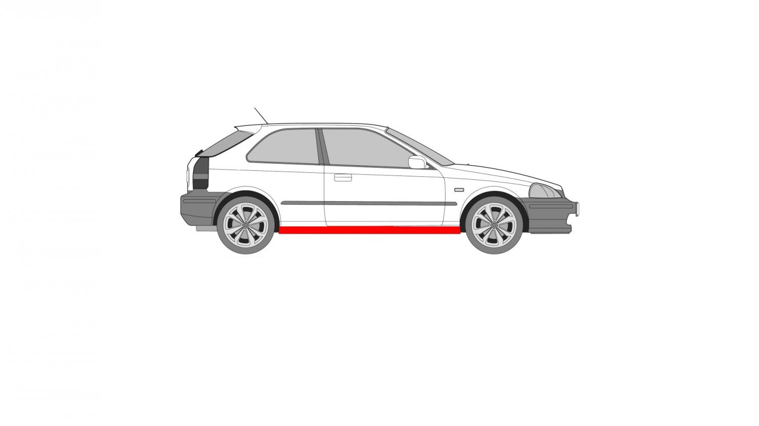 OPRAVA DVERÍ HONDA CIVIC 99-01