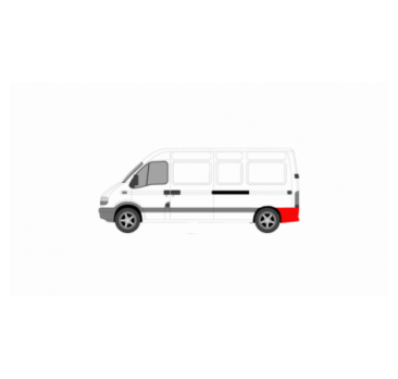 RENAULT MASTER 98- REAR RIGHT FENDER REPAIR PANEL, rear part