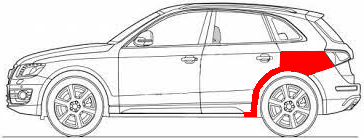 AUDI Q5 09-17 HÁTSÓ SÁRVÉDŐ JAVÍTÓKÉSZLET BAL OLDAL