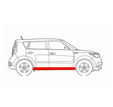 Bal/jobb oldali küszöb javítókészlet, alsó rész, KIA SOUL 08-13