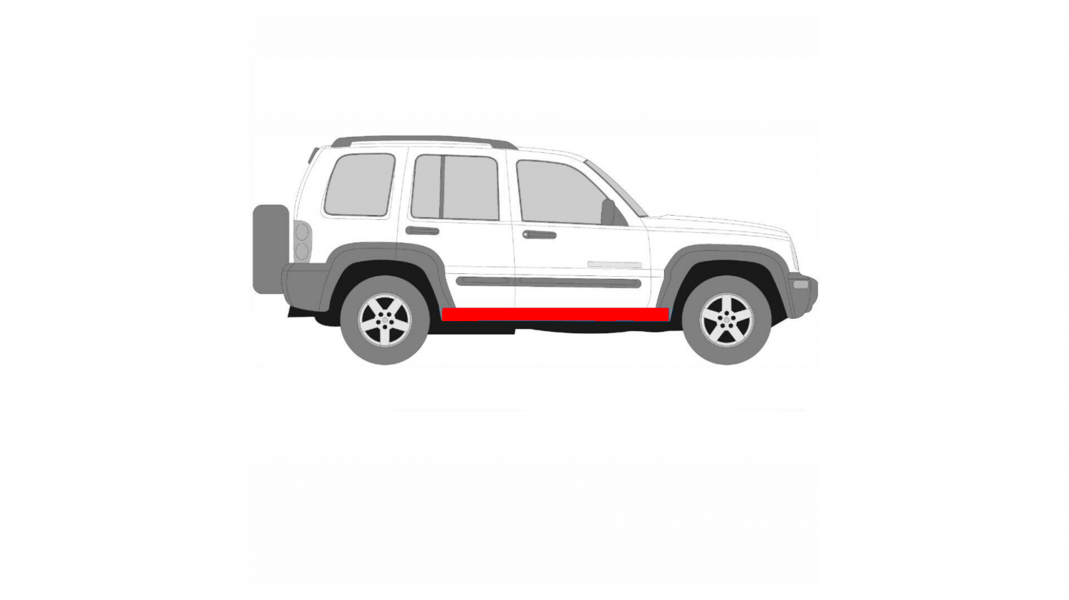 JEEP CHEROKEE LIBERTY 01-08 KJ INNER THRESHOLD