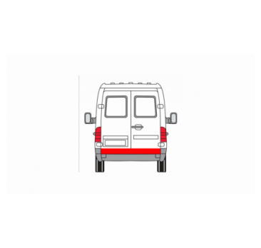 HÁTSÓ AJTÓ DÍSZLÉC, ALACSONY, 14 CM BAL/JOBB MERCEDES SPRINTER 95-00, LT 96-05