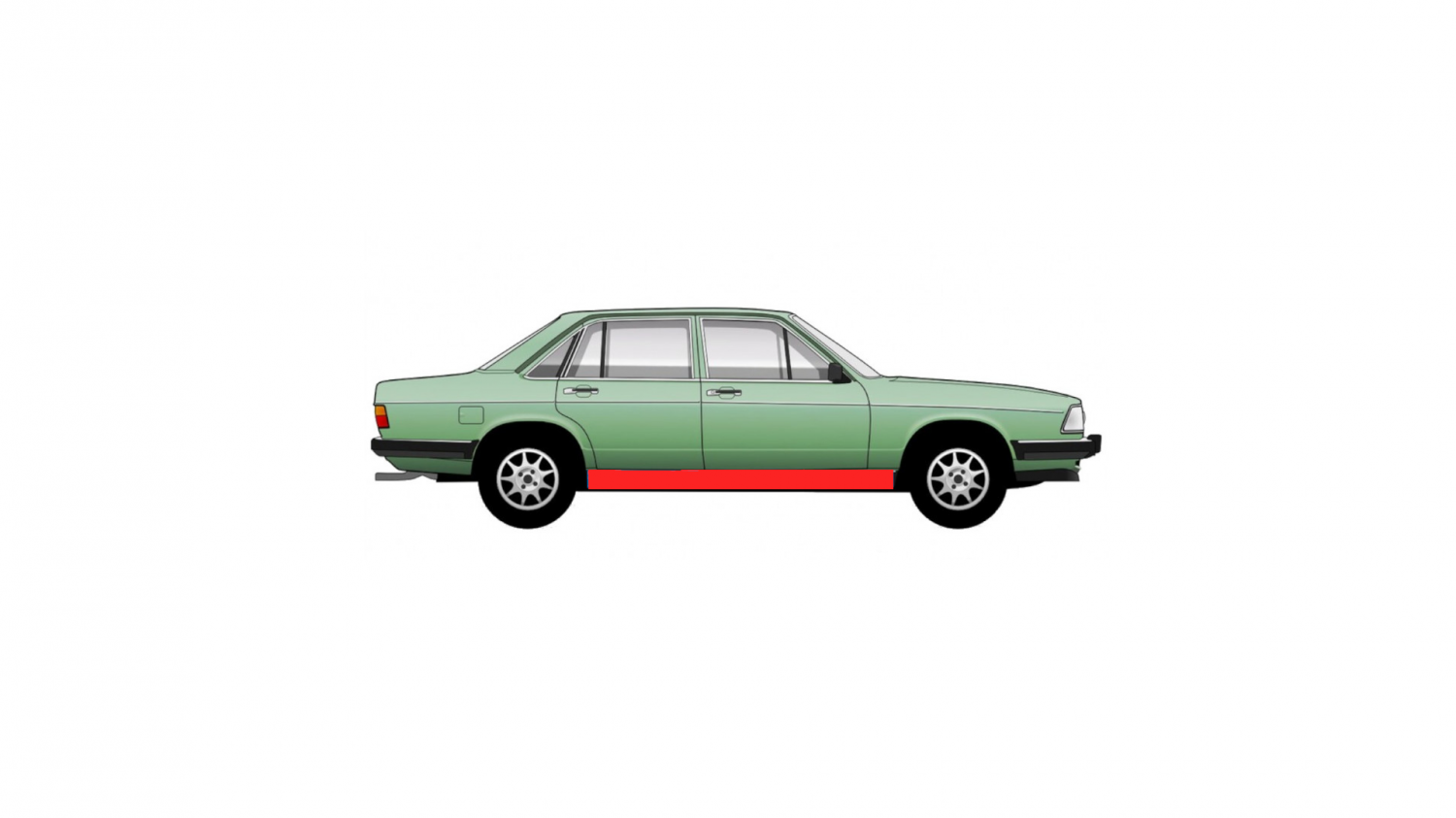 Küszöb javítókészlet LE/PR AUDI 100 C2 76-82