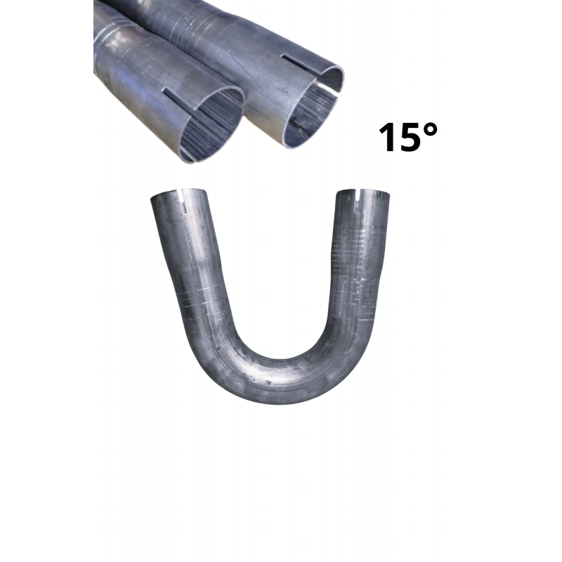 Double-sided expanded steel pipe elbow, Ø 38 mm, 15 degrees Double-sided expanded steel pipe elbow, Ø 38 mm, 15 degrees