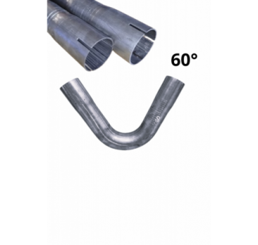 Kétoldalas expandált acélcső könyök, 40 mm, 60 fok