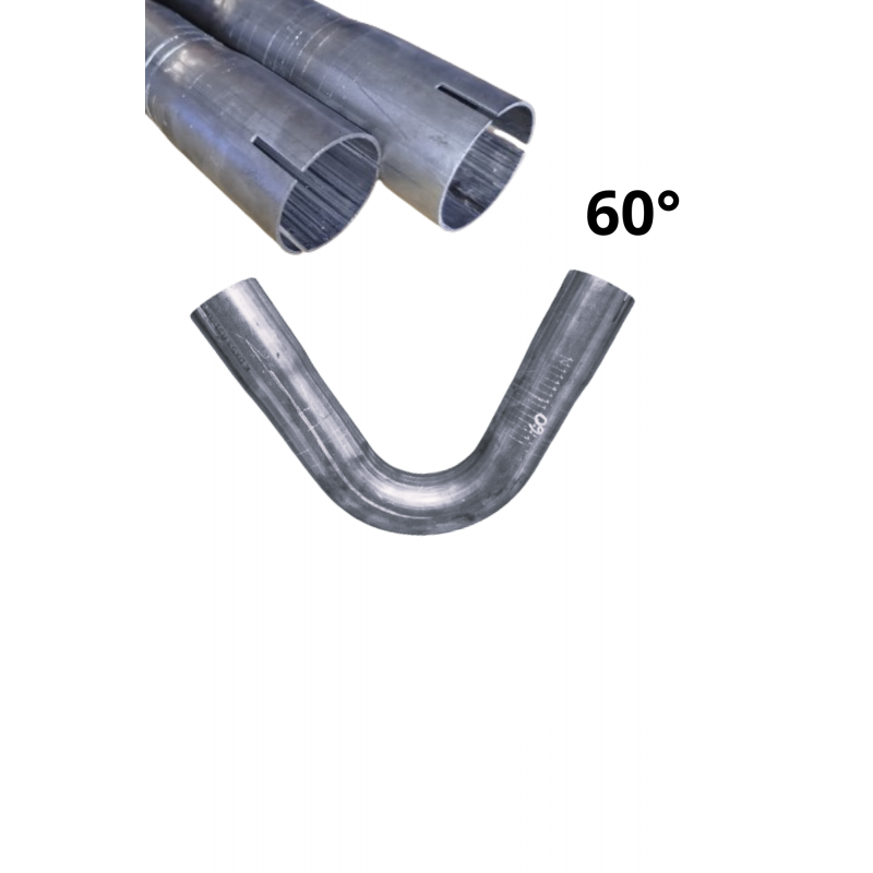 Double-sided expanded steel pipe elbow, 48 mm, 60 degrees Double-sided expanded steel pipe elbow, 48 mm, 60 degrees