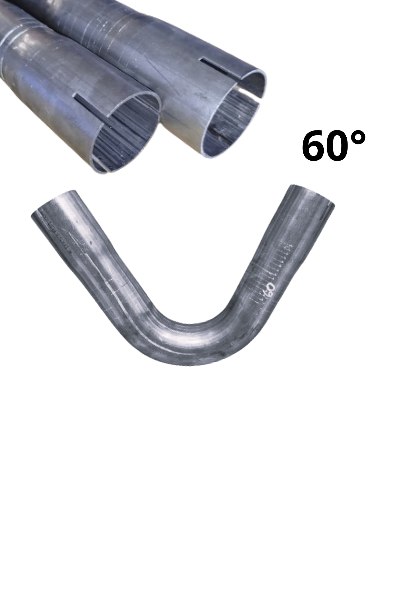 Double-sided expanded steel pipe elbow, 50 mm, 60 degrees Double-sided expanded steel pipe elbow, 50 mm, 60 degrees