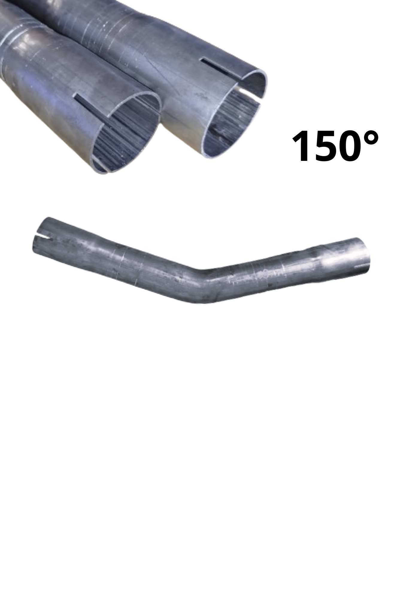 Kétoldalas expandált acélcső könyök, 48 mm, 150 fok Kétoldalas expandált acélcső könyök, 48 mm, 150 fok