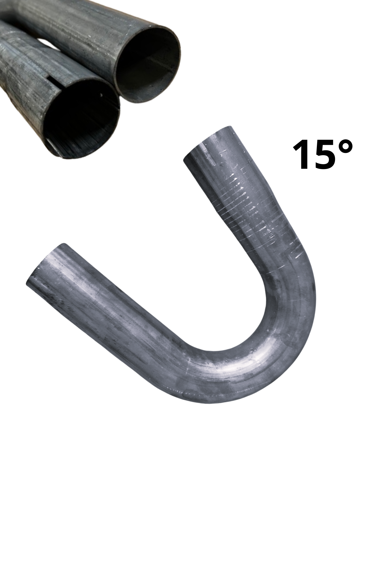 Egyoldalas expandált acélcső könyök, 43 mm, 15 fok