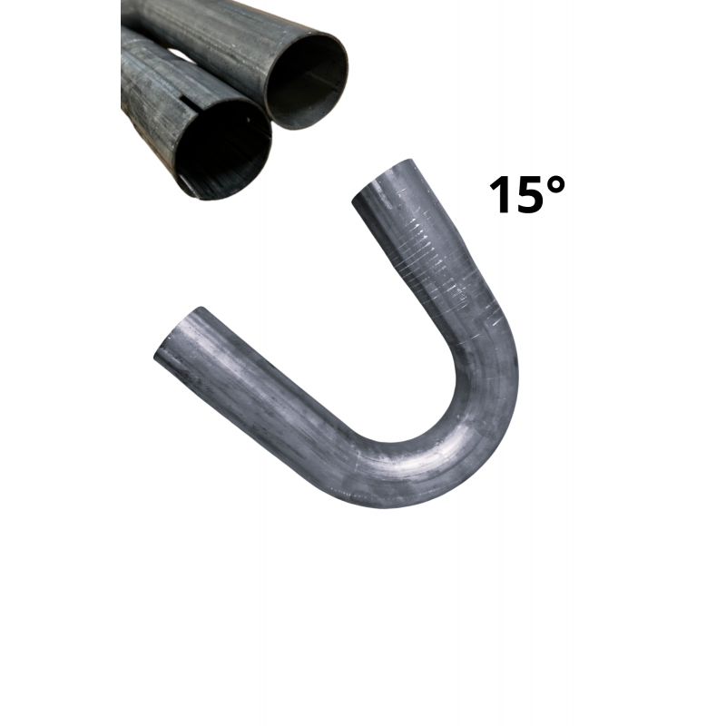 One-sided expanded steel pipe elbow, 45mm, 15 degrees