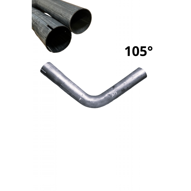 Jednostranné roztiahnuté oceľové potrubné koleno, 38 mm, 105 stupňov
