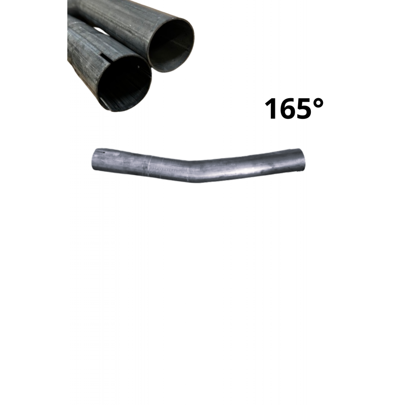 Jednostranné roztiahnuté oceľové potrubné koleno, 38 mm, 165 stupňov