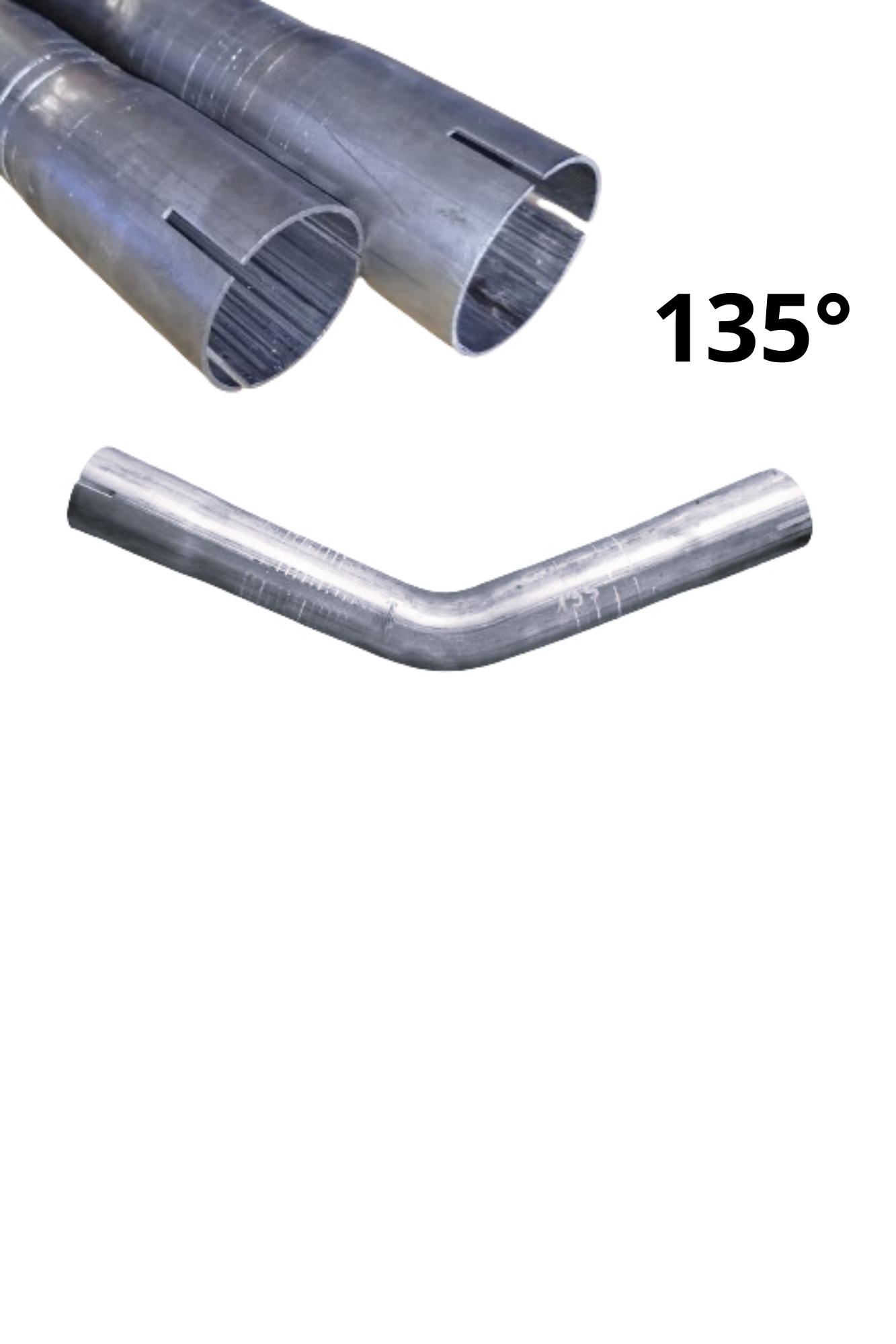 Cot dublu pentru țeavă de oțel expandată, 38 mm, 135 de grade