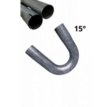 Egyoldalas expandált acélcső könyök, 40 mm átmérő, 15 fok