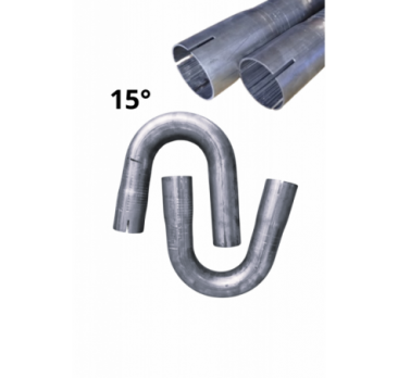 Niestandardowe kolano roztłoczone rura stalowa fi 48mm 15 stopni