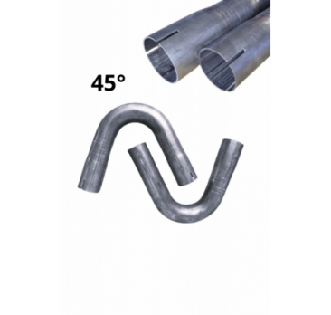Niestandardowe kolano roztłoczone rura stalowa fi 50mm 45 stopni