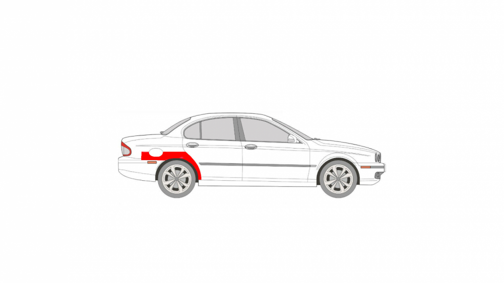 JAGUAR X-TYPE 01-09 PRAVÝ ZADNÝ BLATNÍK JAGUAR X-TYPE 01-09 PRAVÝ ZADNÝ BLATNÍK