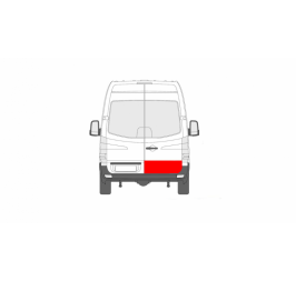 VOLKSWAGEN CRAFTER 05-17 PRAVÉ ZADNÉ ČIERNE DVERE