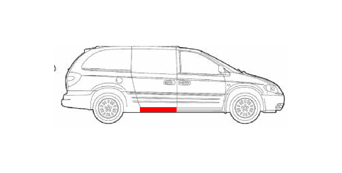 CHRYSLER VOYAGER 00-08 INNER CENTER THRESHOLD