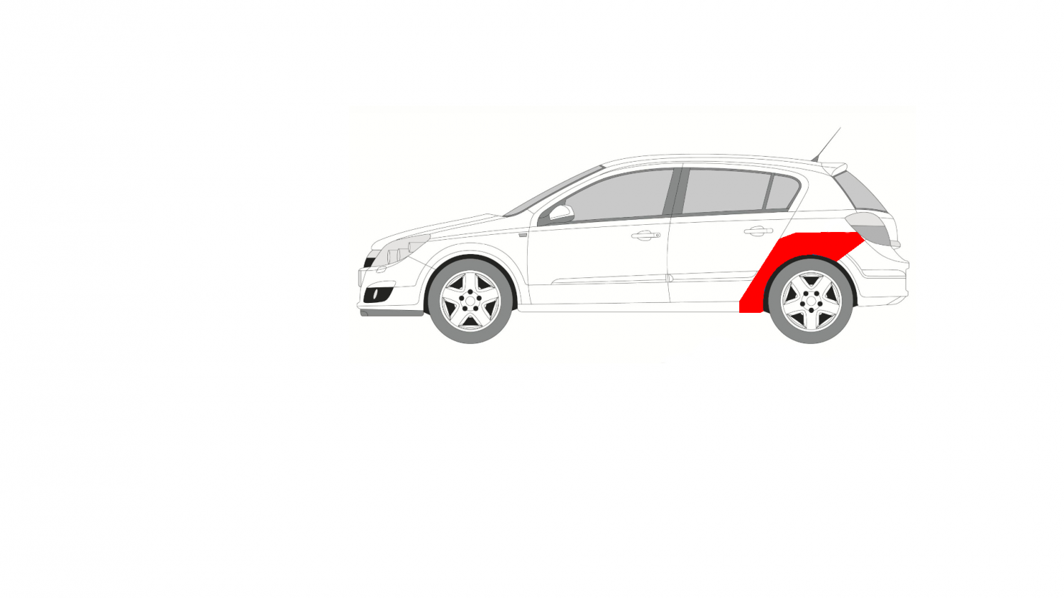 OPEL ASTRA H 03-14 BAL HÁTSÓ SÁRVÉDŐ JAVÍTÓKÉSZLET